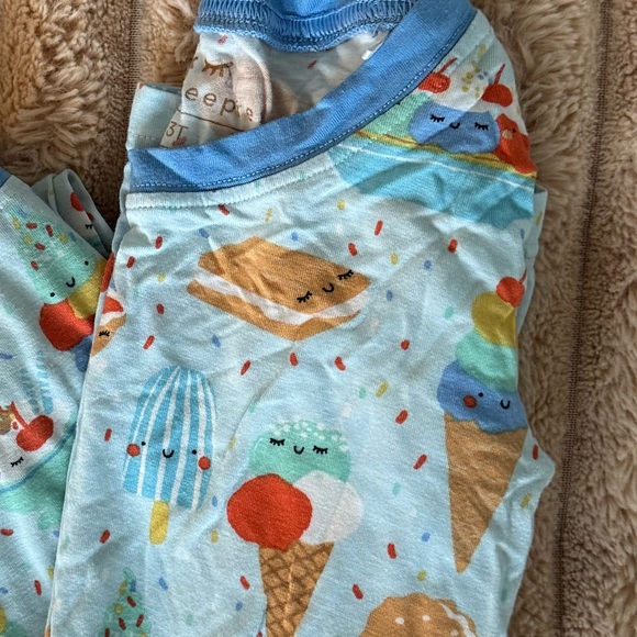Little Sleepies Ice Cream 2pc 3T Pajamas - Picture 2 of 2